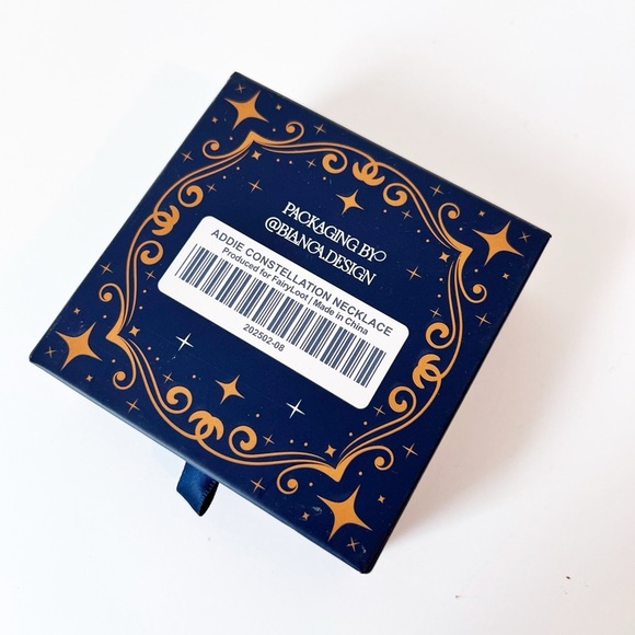 Gold Geometric Necklace with Constellation Design Addie Larue Fairyloot - Picture 2 of 2